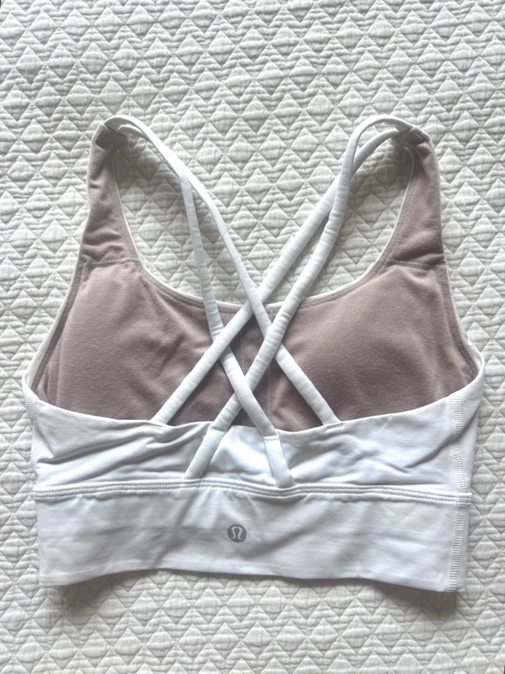 lululemon Energy Longline Bra, Medium Support, B-D Cups - Sz 4, White - Picture 4 of 6